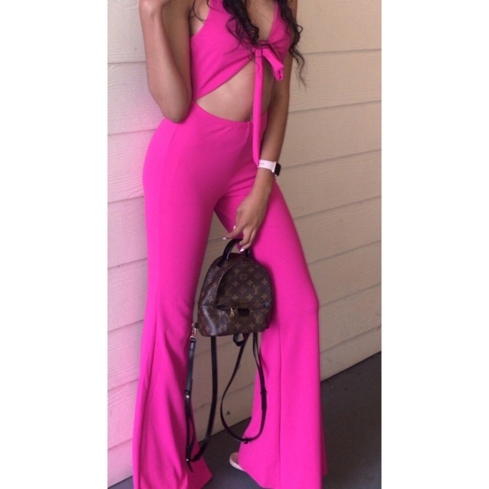 Brand new hot pink jumpsuit